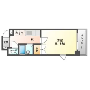 Avere太子橋【6階】の間取り