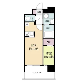 ヴィラージュ県庁前参番館【8階】の間取り