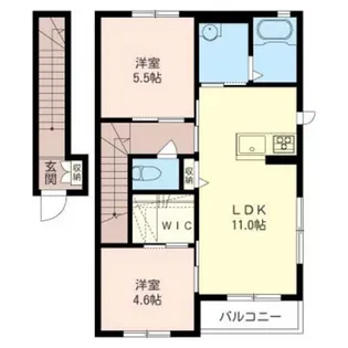 ル・リアン A【2階】の間取り