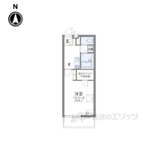 レオパレスラグラシューズ【1階】の間取り