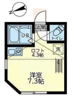 ユナイト追浜ローズウッド【2階】の間取り