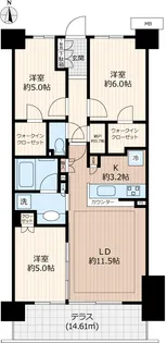 シティテラス越谷レイクタウン【8階】の間取り