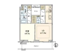 グラングリーン大阪THE NORTH RESIDENCE【11階】の間取り