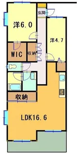 パステリブ成田【3階】の間取り