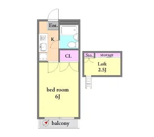 シティハイム第1【2階】の間取り