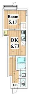 池尻コートラフィーネ【1階】の間取り
