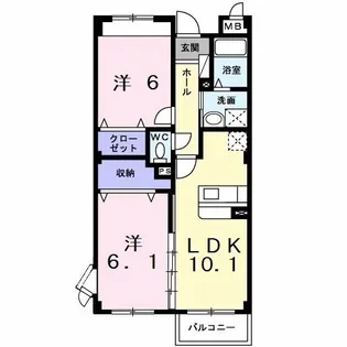 サニースクエア【3階】の間取り