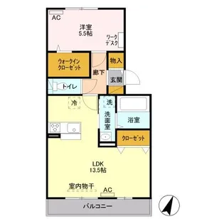 セイチ上近江B【3階】の間取り
