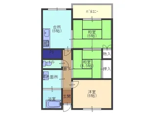 金剛ニューハイツ【4階】の間取り