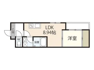 Residential 戸坂駅前【2階】の間取り