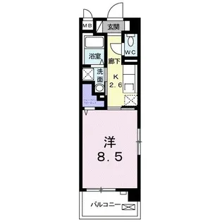 アヴェニュー・ビサイド【3階】の間取り