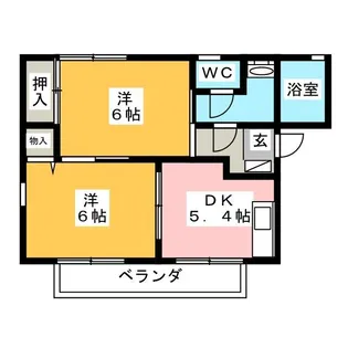 フレグランスひがの E棟【2階】の間取り