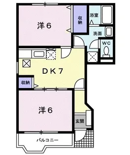 プチ・ヴィラ-ジュ【1階】の間取り