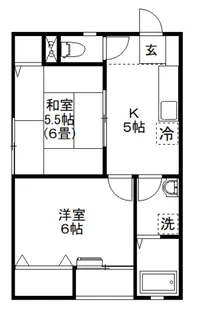 レントビレッジ【1階】の間取り