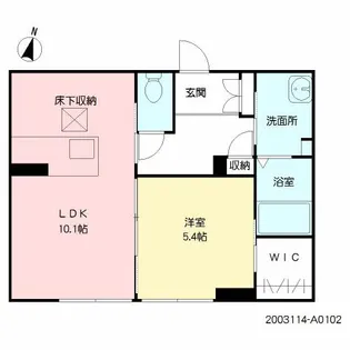 ベレオ弥生が丘【1階】の間取り