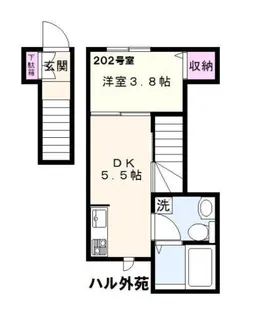 ハル外苑【2階】の間取り