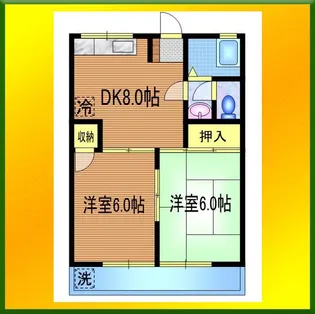 明治コーポ【2階】の間取り