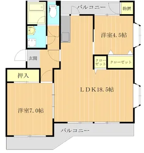グリンピアパーツ近見【1階】の間取り