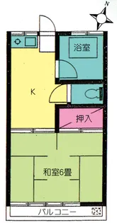 あかつき荘【2階】の間取り