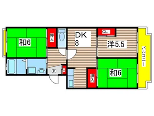 エクセルエステ-ト吉田No.2【3階】の間取り
