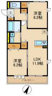 ル・パルク【2階】の間取り