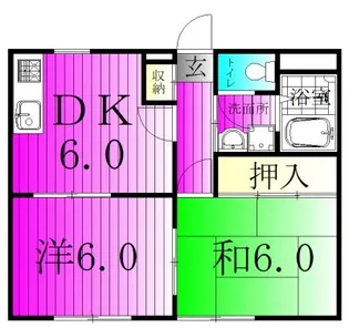 ペアシティI【2階】の間取り