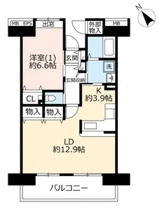 URコンフォール鶴瀬【3階】の間取り