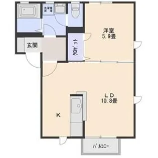 ホクレアの丘B【1階】の間取り