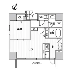 LUNIQ日本橋【4階】の間取り