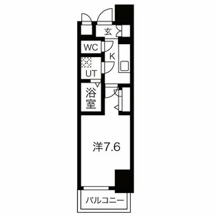 レジュールアッシュ梅田リュクス【10階】の間取り
