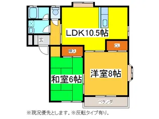 ビューパレス小畑(前橋市総社町高井)【2階】の間取り