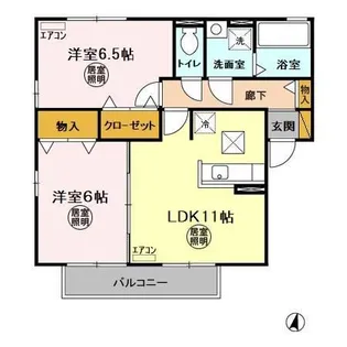 パークフラッツ A【1階】の間取り