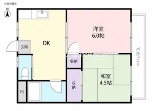 ハイツ岩本II【1階】の間取り
