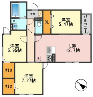 セレスティア瑞江I【3階】の間取り