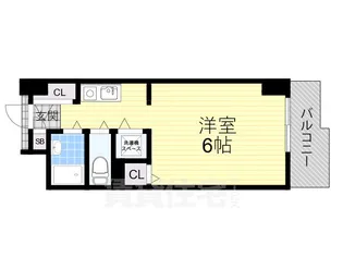 エトワール北梅田【4階】の間取り