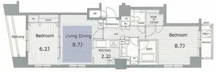 ガラ・グランディ日本橋【13階】の間取り