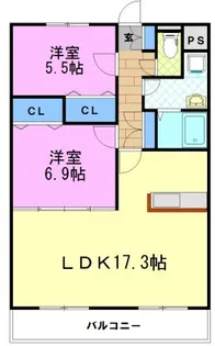 クレアシオン【2階】の間取り