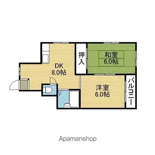 グリーンハイツ勝山2号館【4階】の間取り