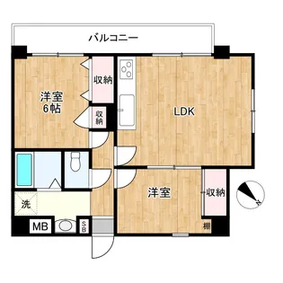 サンライズ根津【1階】の間取り
