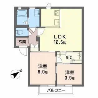 サンライフ和気【2階】の間取り