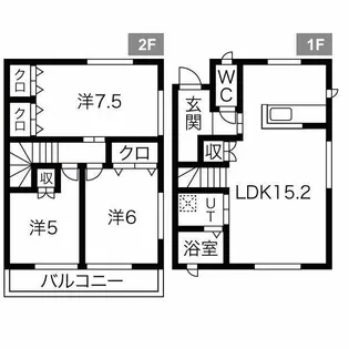 陽東メゾネットIII【2階】の間取り