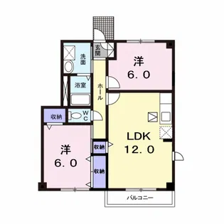 レジデンス新城A【1階】の間取り