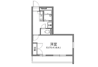 ルジュール(角部屋タイプ)【1階】の間取り