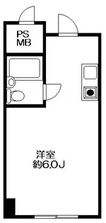 朝日九段マンション【6階】の間取り