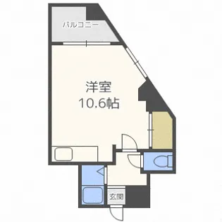 メトロサイドパレス北大前【3階】の間取り