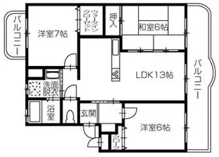 徳島県徳島市春日1【マンション】の間取り