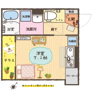 ノーブル アオキ【1階】の間取り