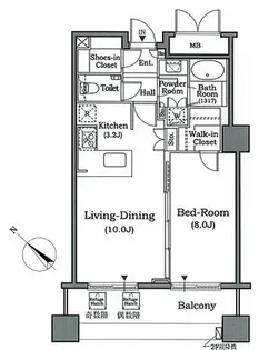 東京都港区赤坂6【マンション】の間取り