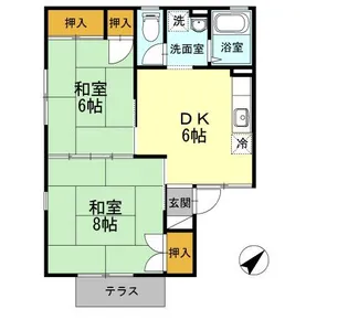 セジュール森園【1階】の間取り