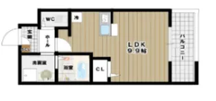 Almo Casa三国ヶ丘【3階】の間取り